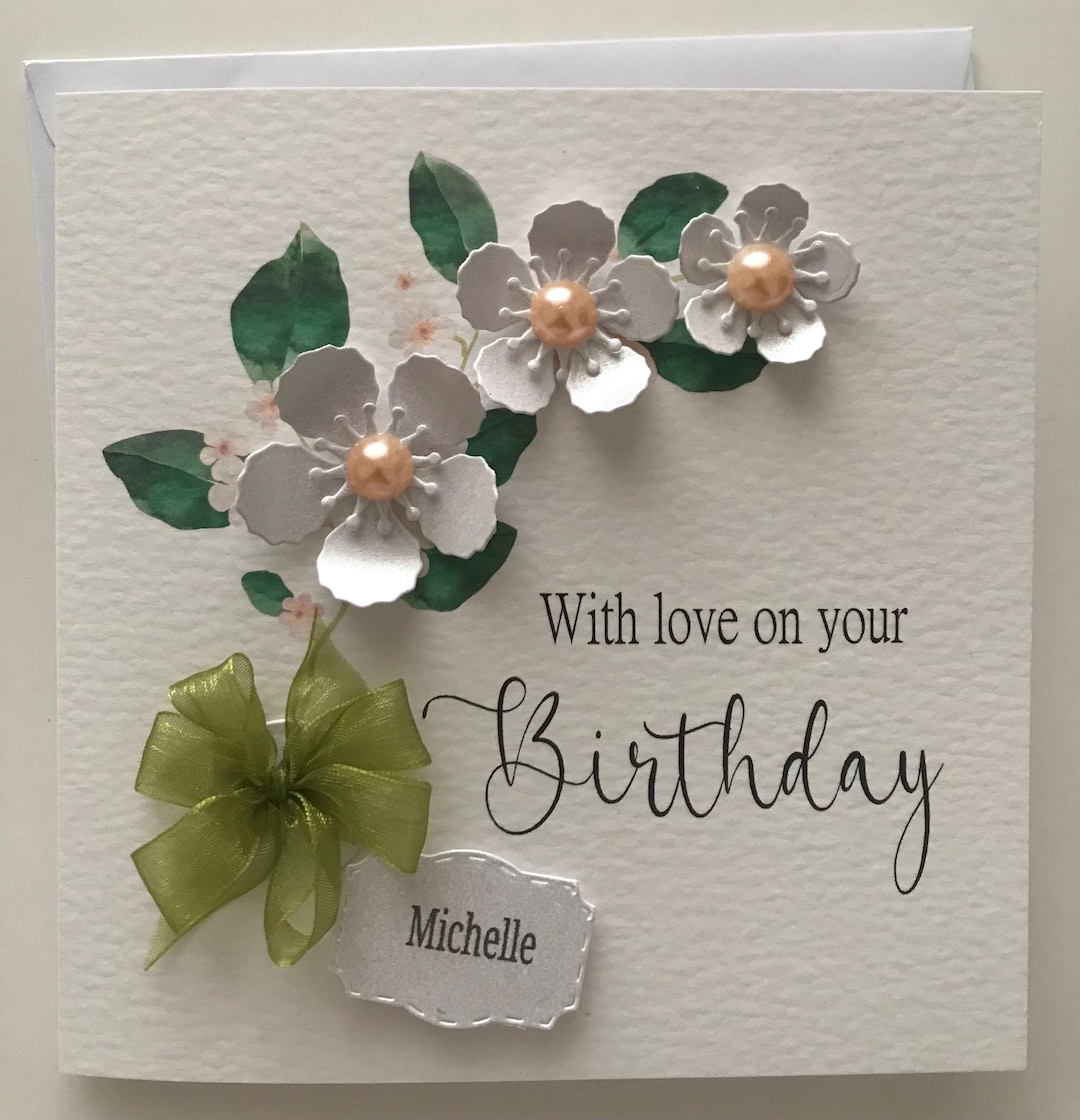 3D Personalised Birthday Card, Handmade in the UK - Etsy UK