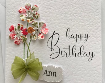 3D Personalised Birthday card, Handmade in the UK