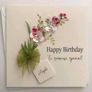 3D Personalised Birthday card to someone special, Handmade in the UK