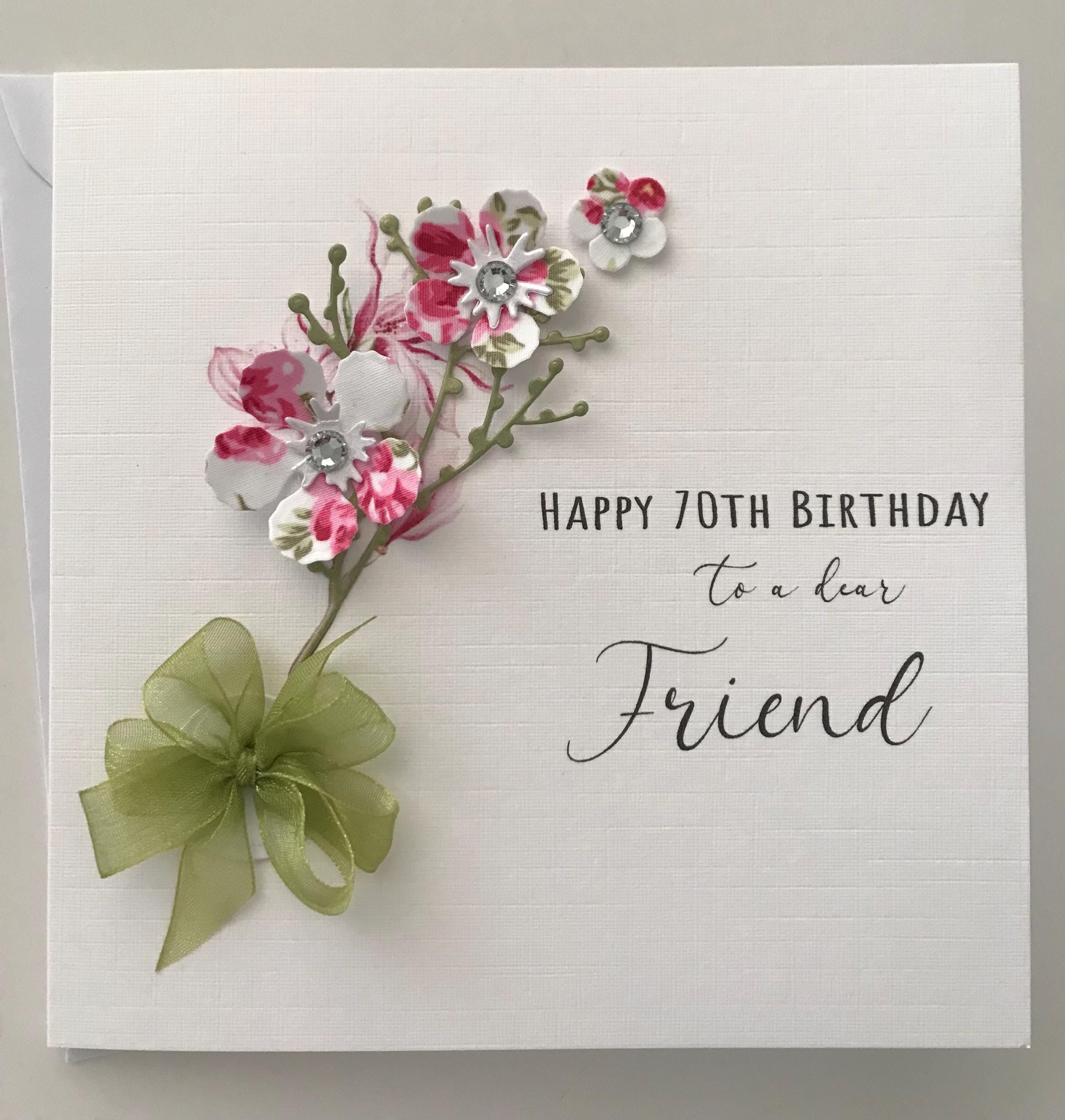 3D Personalised 70th Birthday Card for Friend, Handmade - Etsy UK