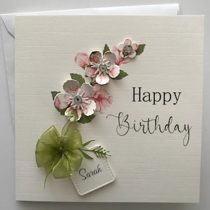3D Personalised Birthday card, Handmade in the UK