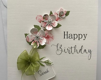 3D Personalised Birthday card, Handmade in the UK