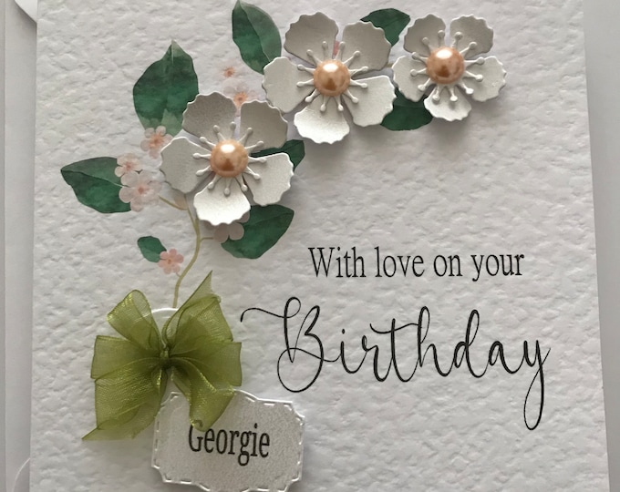 3D Personalised Birthday Card, Handmade in the UK - Etsy UK