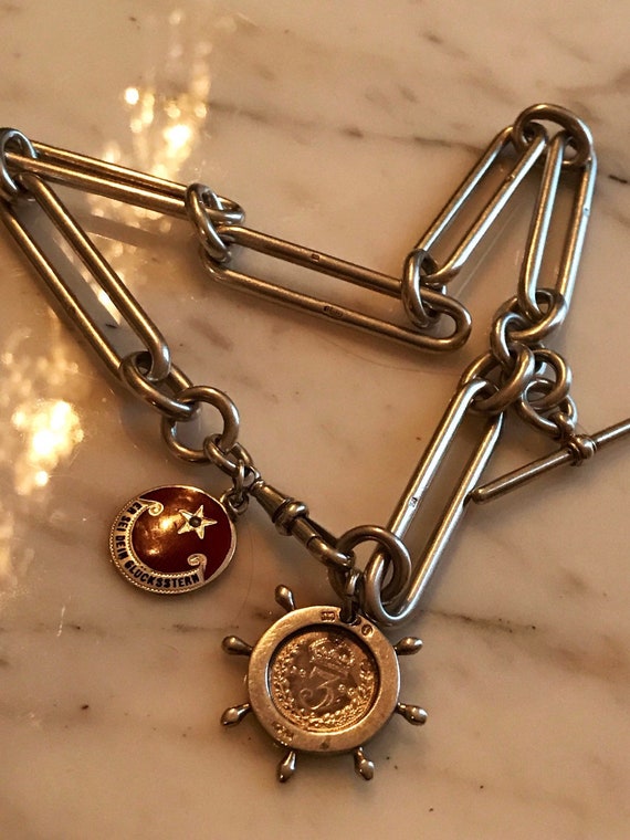 Antique silver Watch chain