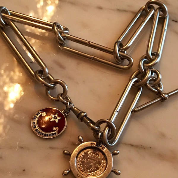 Antique silver Watch chain