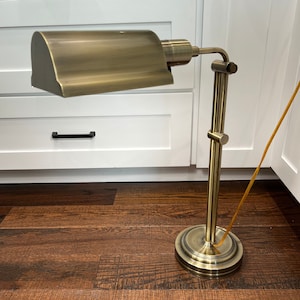 Brass Adjustable Desk Banker&#39;s Pharmacy Lamp
