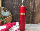 Vintage Avon Charisma Perfume Bottle Red Glass Empty Collectible