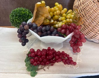 Vintage Lot of Four Faux Grape Clusters Assorted