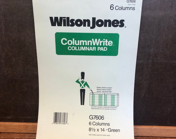 Wilson Jones Column Write Columnar Pad Etsy