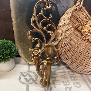 Syroco Gold Sconce Hollywood Regency