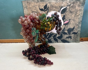 Vintage Lot of Faux Grape Clusters Assorted