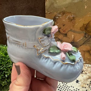 Baby Bootie Nursery Planter Japan Collectible