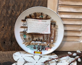 A Kitchen Prayer Plate Enesco Japan Hand Painted Souvenir Of Lakeland