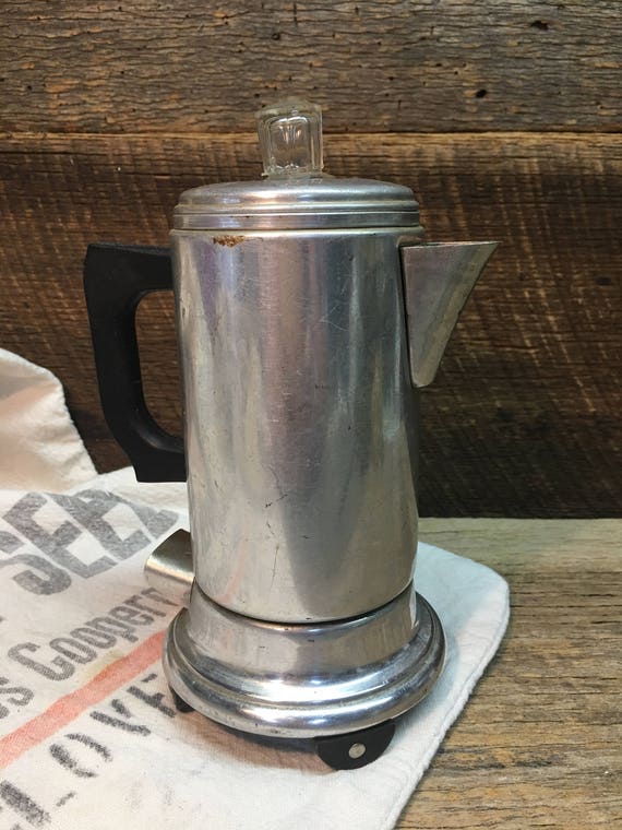 Vintage Empire Aluminum Electric Coffee Pot/percolator/drip Coffee