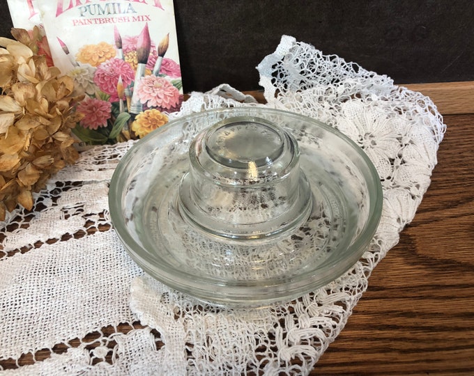Antique Glass Chicken Waterer Base Etsy