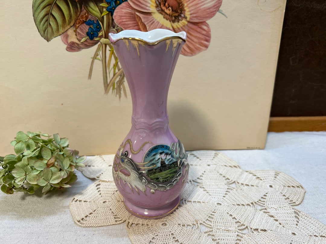 Vase Dc Washington D.C. Souvenir Dragonware Vase Luster - Etsy