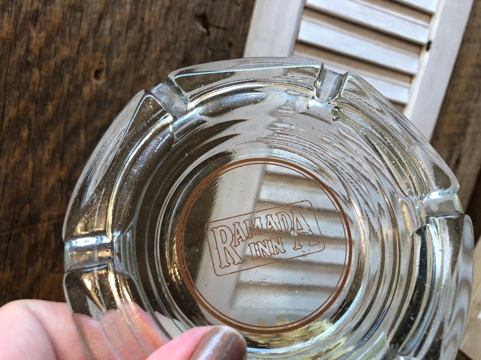 Vintage Hotel Ashtrays Set of Two Sheraton Ramada Inn Etsy