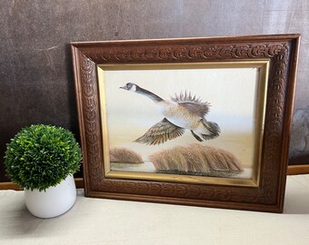 Framed Goose Print Wild Goose in Flight