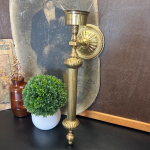 Solid Brass Large Wall Sconce Candle Holder