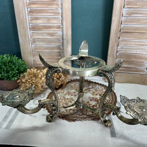 Three Arm Brass Bowl Display Server