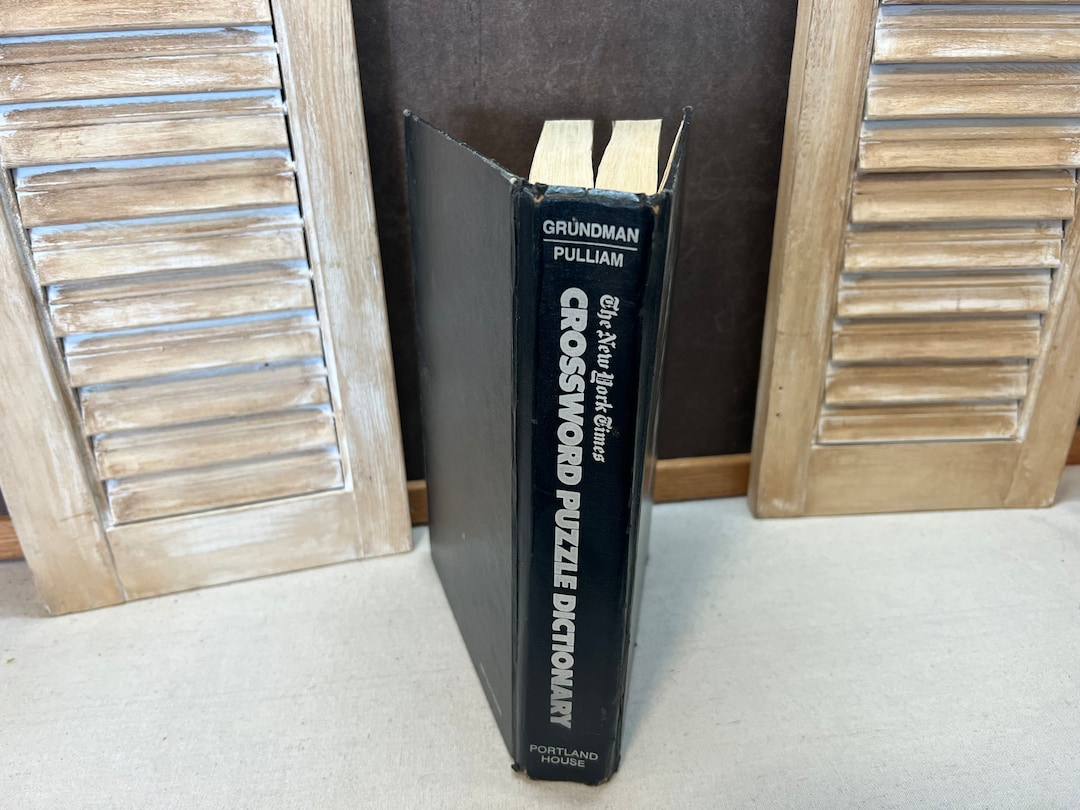 New York Times Crossword Puzzle Dictionary 1986 Edition Etsy