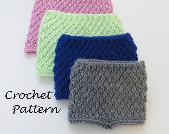 Crochet Pattern - Textured Diaper Cover Shorts for baby boy/ girl - 4 Sizes: Newborn through 12 months - PDF file - digital instant download