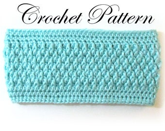 Crochet Pattern - Textured Headband Ear Warmer for Women - PDF file - Digital download - instant download