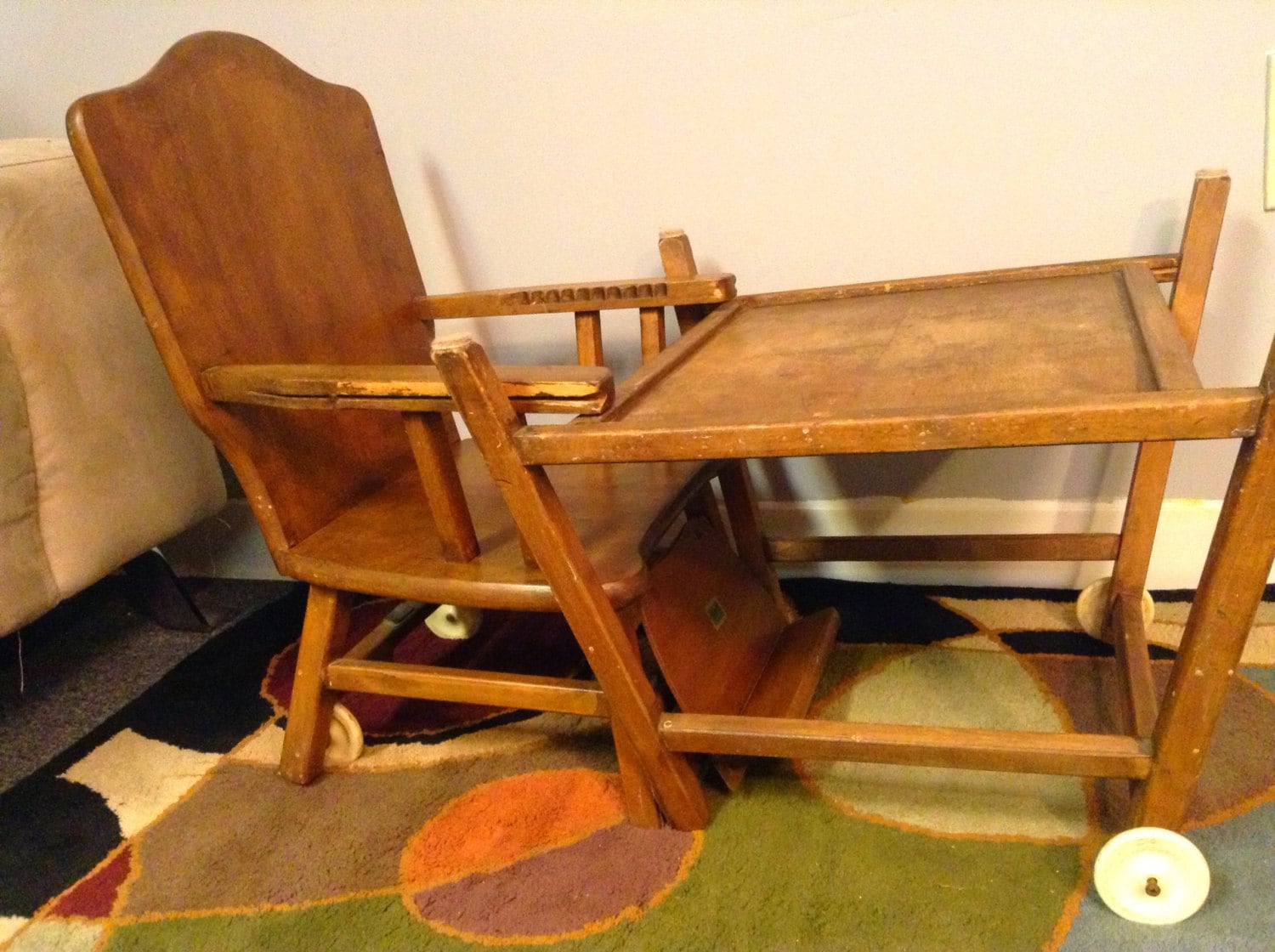 1950 s Thayer Tops for Tots High Chair Convertible Desk Etsy