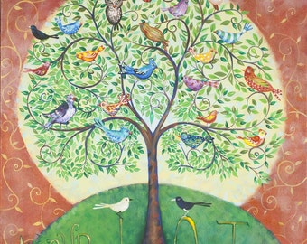 Many Birds One Tree art print