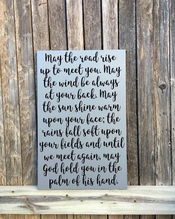 Irish Wedding Blessing Sign Irish Prayer Wood Sign May The Etsy