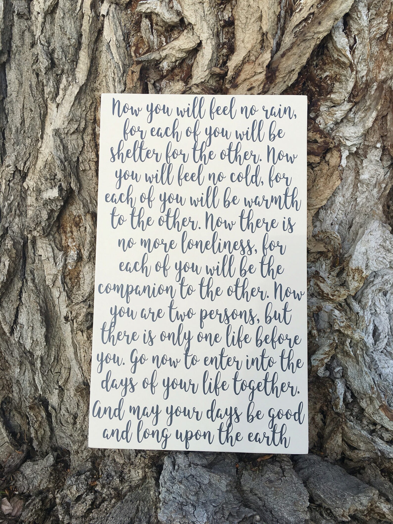 Wedding Vow Wall Art Wedding Vows Wood Sign Wedding Blessing Etsy