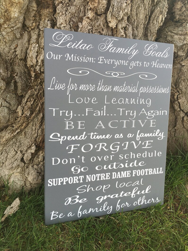 Family Rules Sign CUSTOM House Rules Wood Sign Family Goals | Etsy