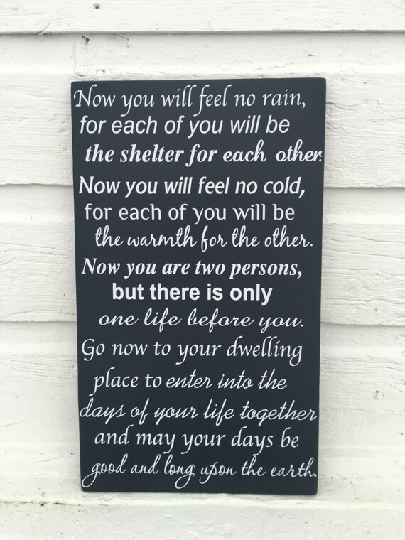 Wedding Prayer Sign Apache Wedding Blessing Wood Sign Indian Etsy