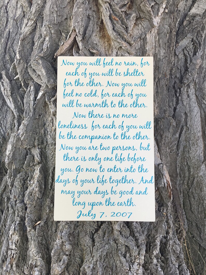 Apache Wedding Blessing Apache Wedding Prayer Wood Sign Etsy