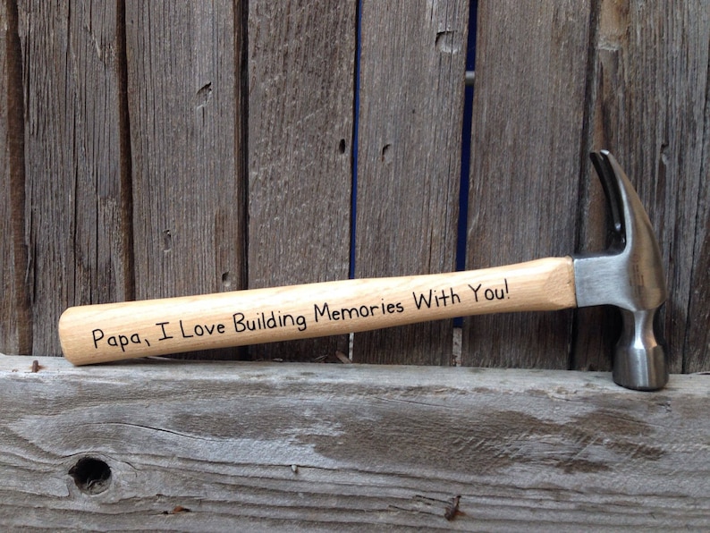 Personalized Fathers Day Gift for Papa First Fathers Day Fathers Day Gift from Daughter Paw Paw I Love Building Memories with You Hammer