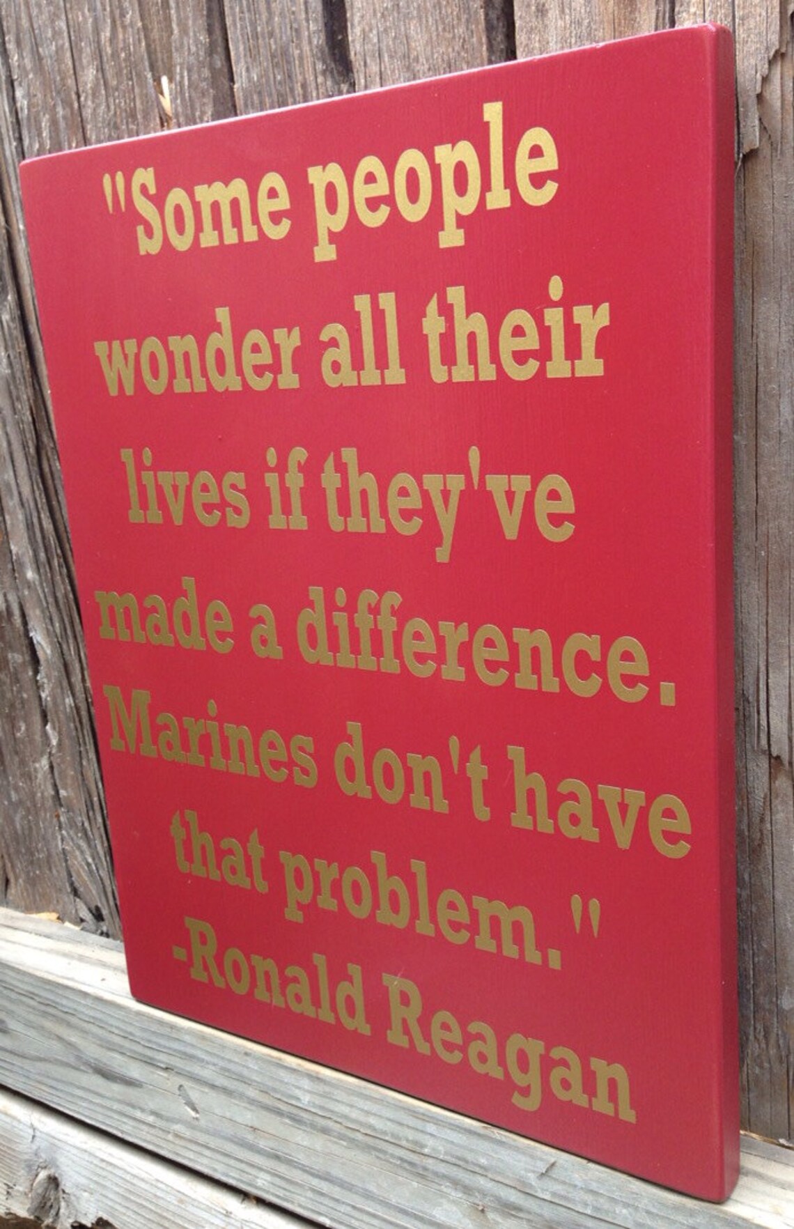 US Marine Corps USMC Ronald Reagan Quote Wood Sign 12 x | Etsy