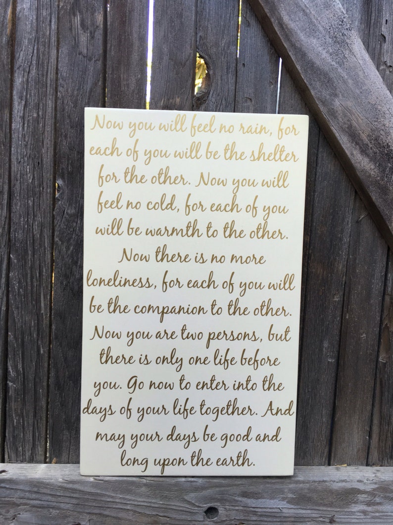 Apache Wedding Blessing Apache Wedding Prayer Wood Sign