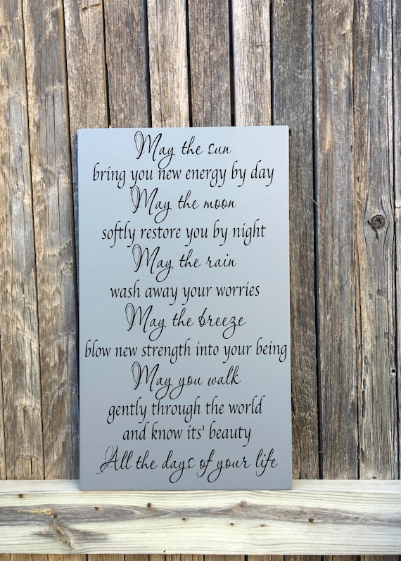 Apache Wedding Blessing Sign Apache Wedding Prayer Wood Sign Etsy