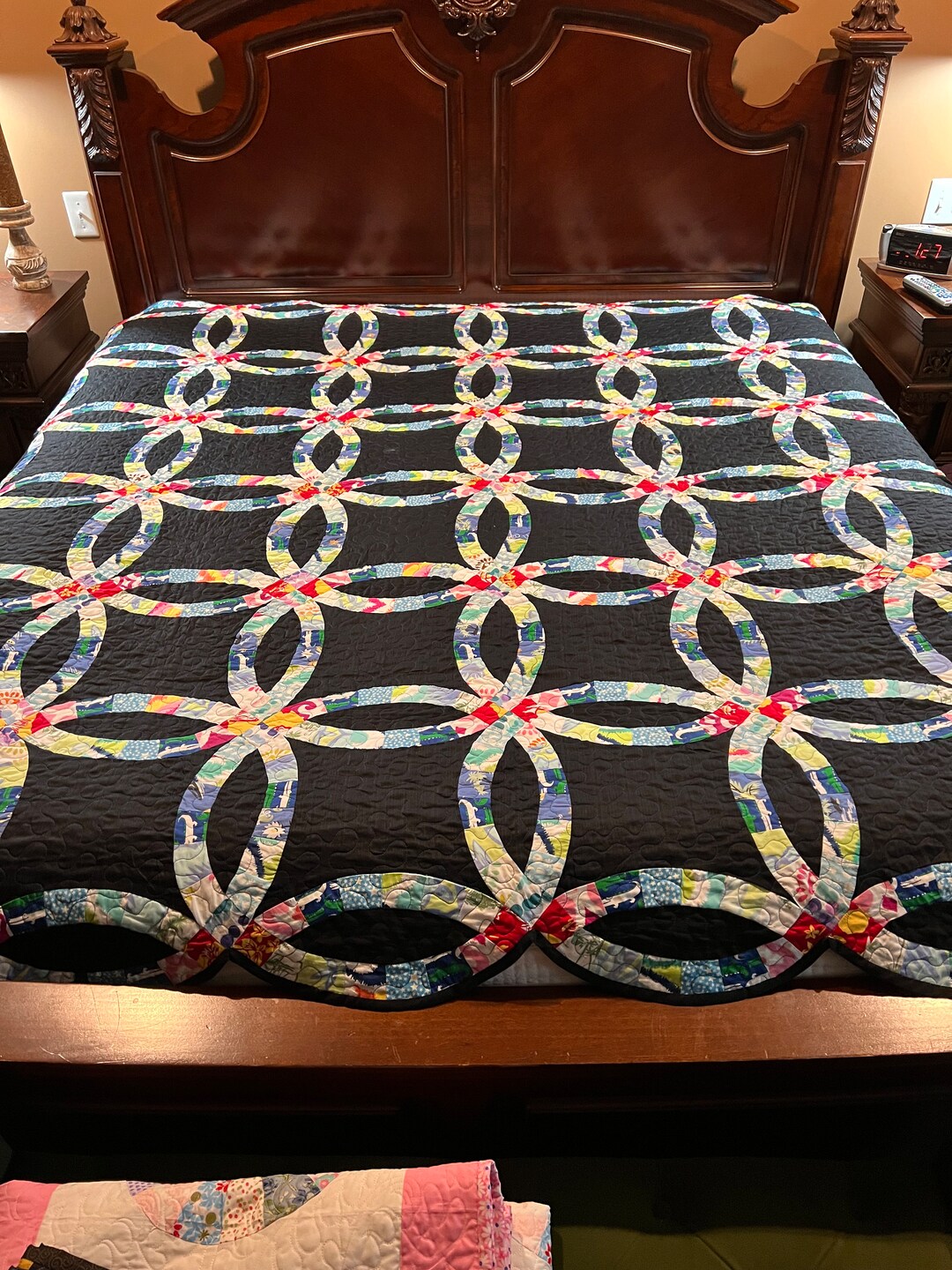 Wedding Ring Quilt Queensize Hawaiian Prints Etsy