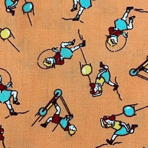 Two piece cut of Toy Box II by Sara Morgan for Blue Hill Fabrics, 100% cotton, 44-inch wide, total 3 1/2 yards