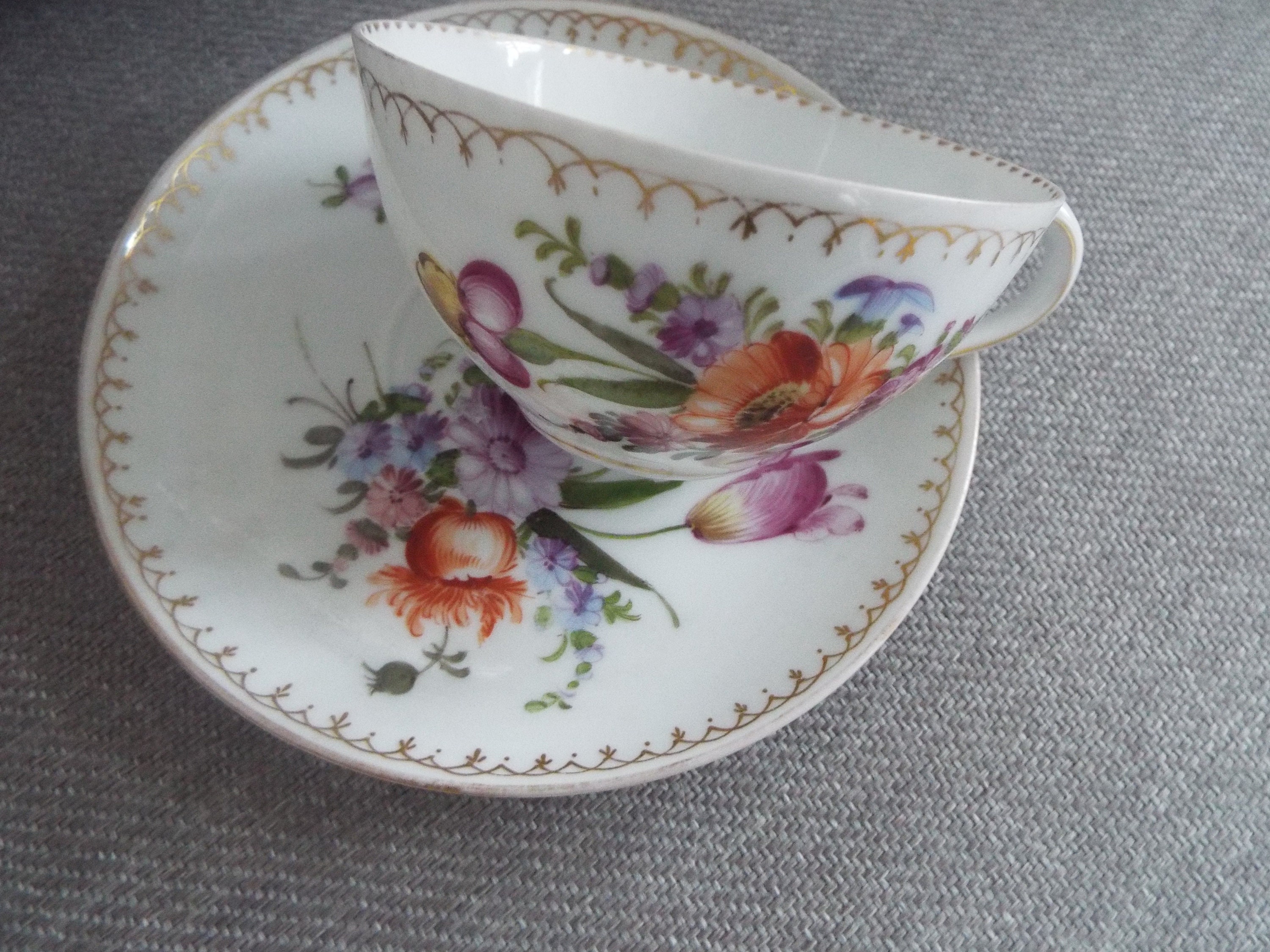 Antique Franziska Hirsch Dresden Hand Painted Porcelain Tea Set