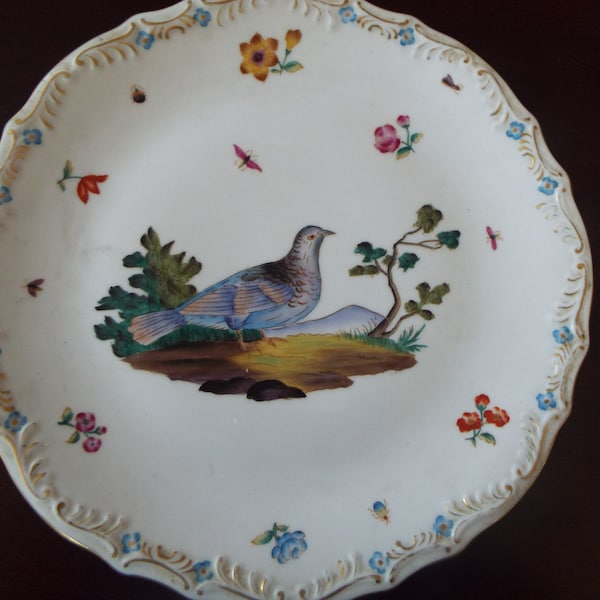 Plato de porcelana con forma de pájaro de Jeanne Reed, Sociedad de Preservación del Condado de New Port, 1945, plato decorativo de 10"