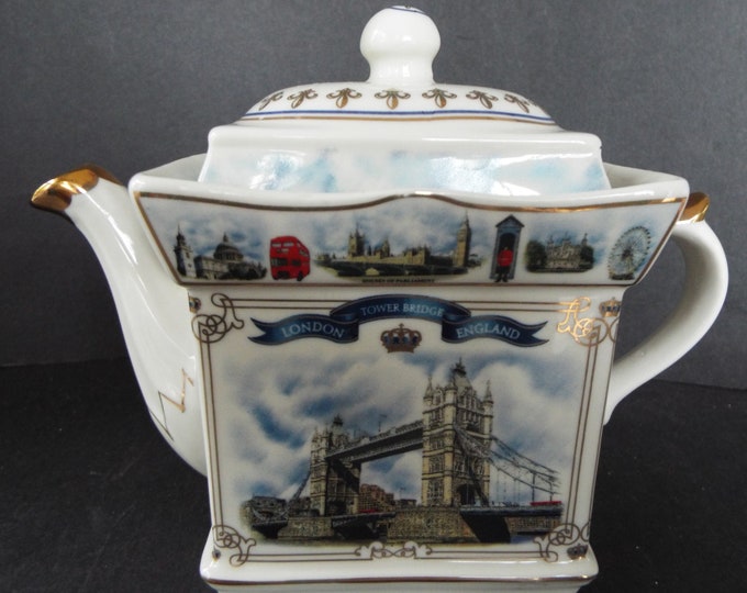 Sadler English Teapot Tower Bridge House of Parliment Etsy