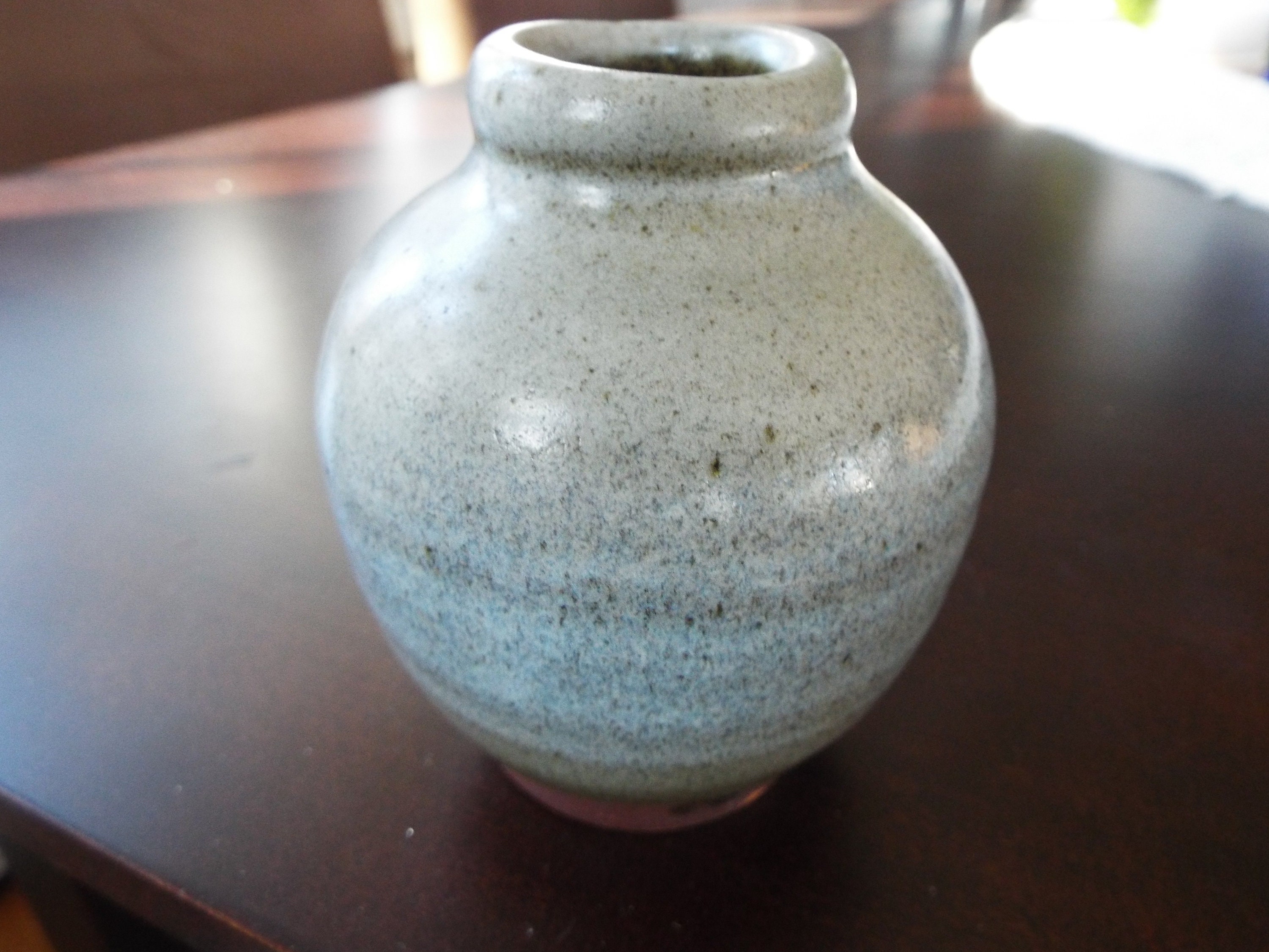 Rare 1957 Harding Black Pottery Bud Vase San Antonio Texas