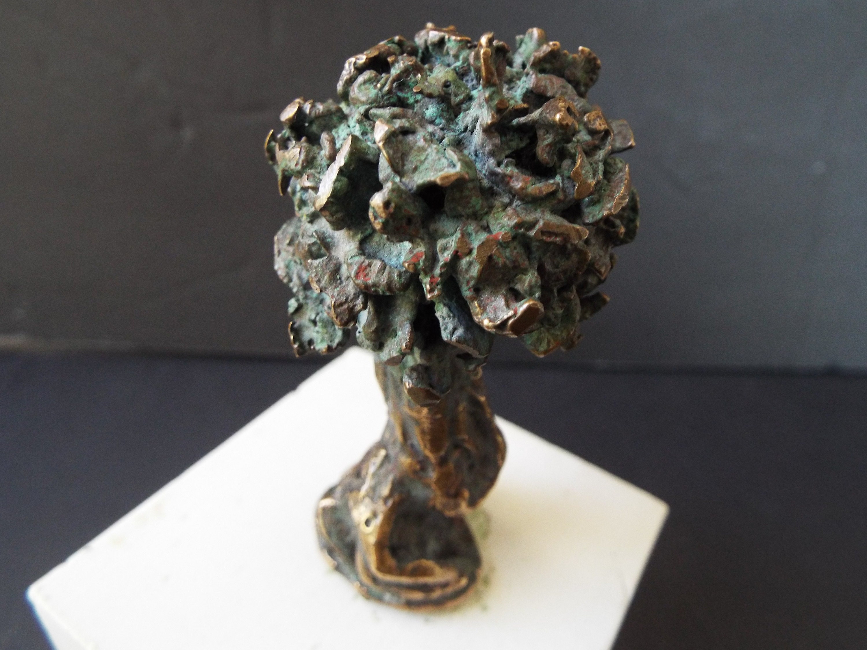 Lost Wax Cast Bronze Brutalist Sculpture Miniature Tree Etsy UK