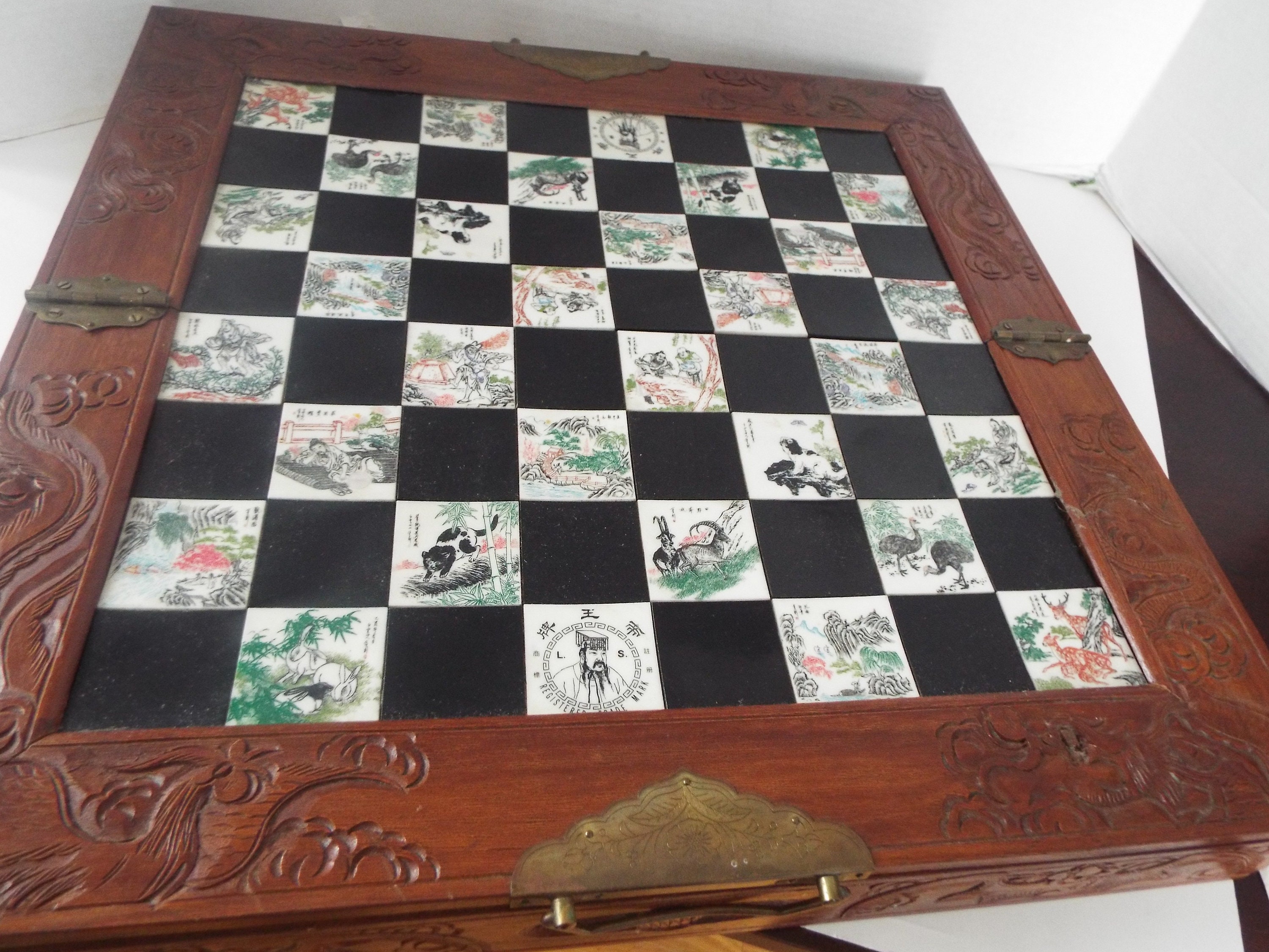 Asian Chess Set With Box - Etsy Asian Chess Set With Box - Etsy