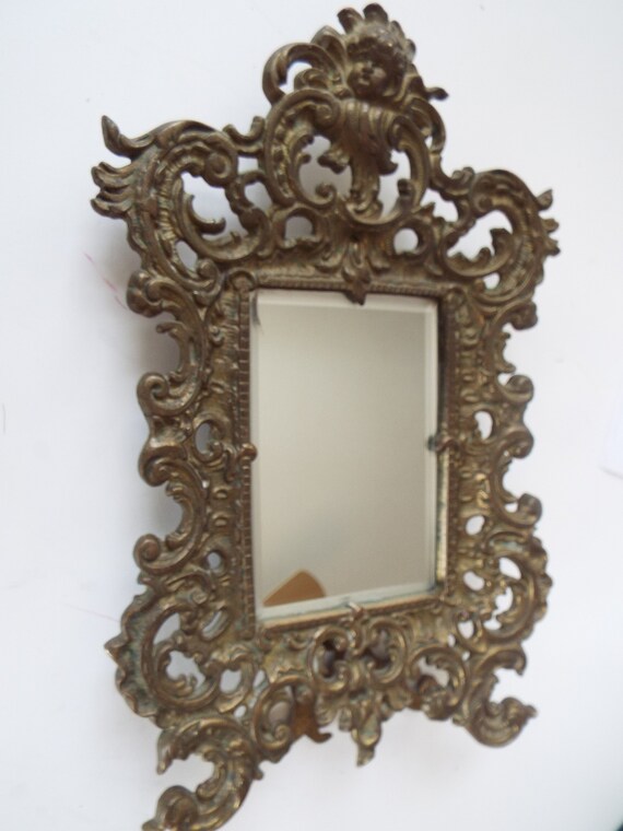 Antique Ornate Frame French Art Nouveau Bronze Beveled Antique Ornate Frame French Art Nouveau