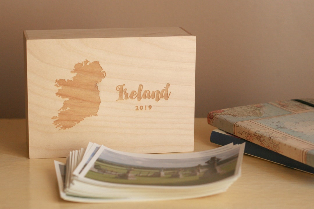 Wood Postcard Storage Box 4x6 Etsy.de