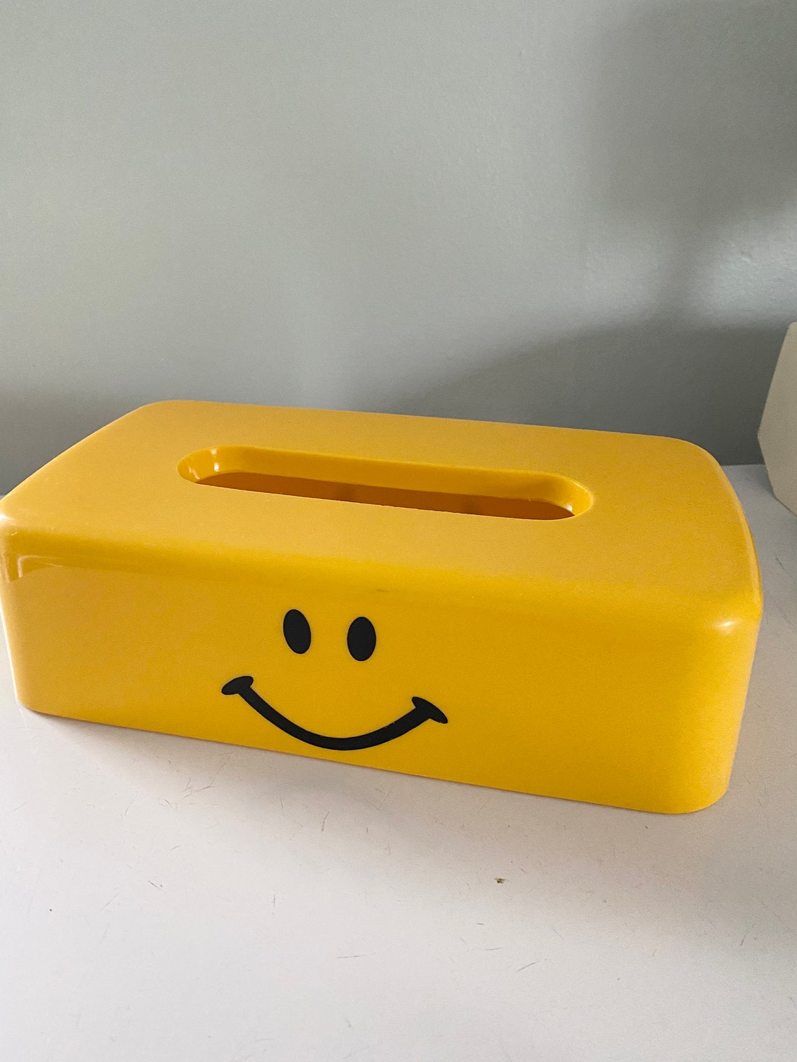 Vintage Smiley Face Plastic Tissue Box Cover / 1960 1970 Etsy