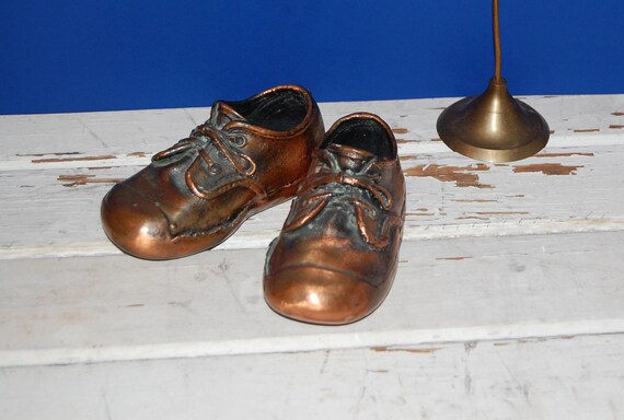 brass baby shoes